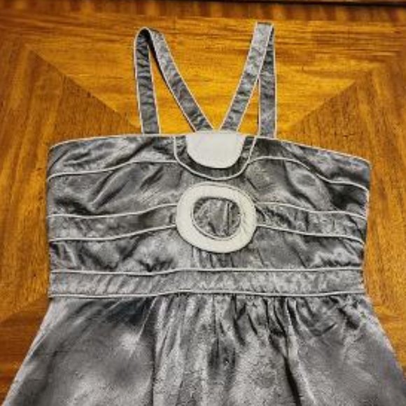 BCBG Silver Satin Dress - Picture 4 of 15